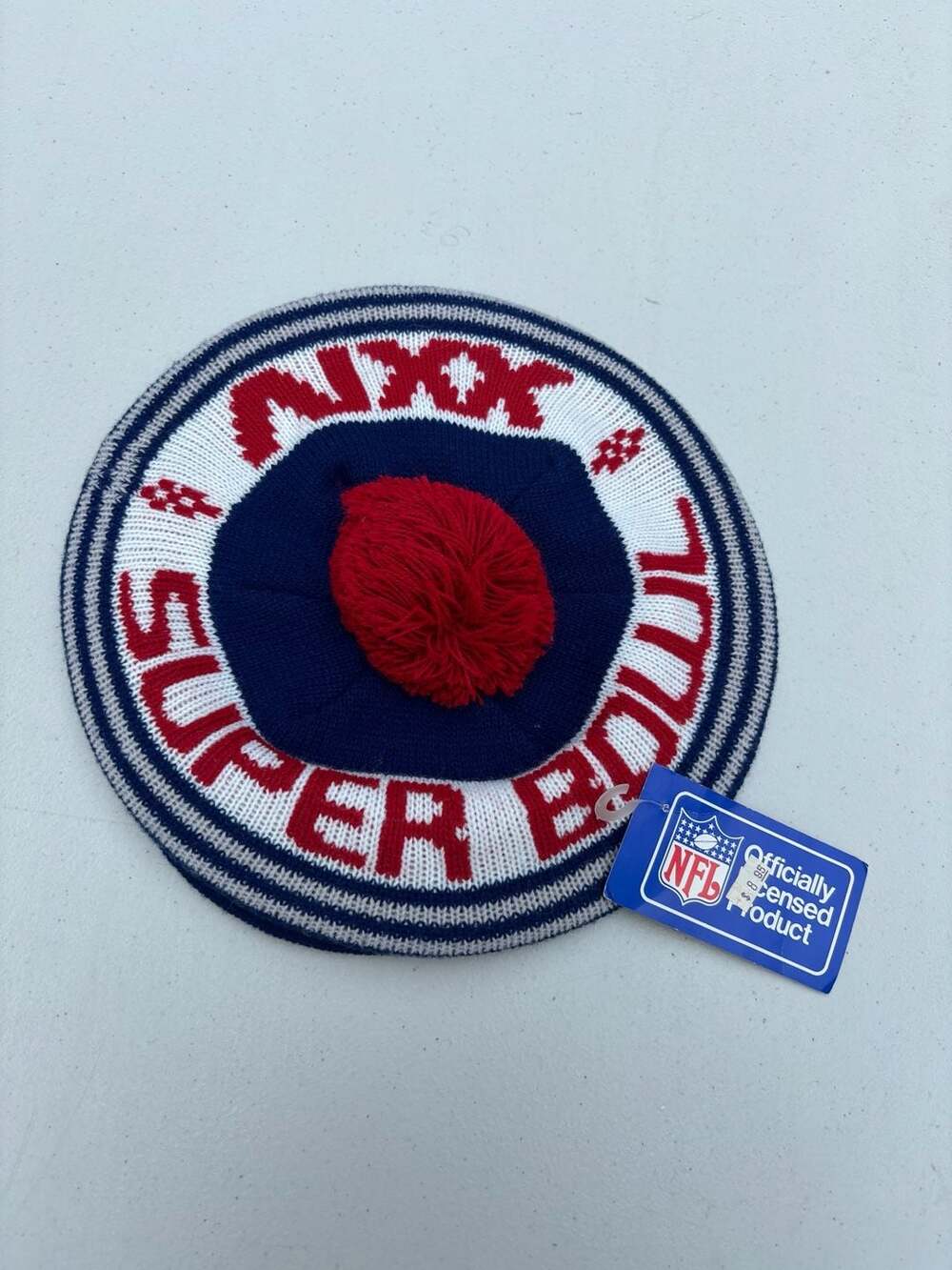 Vintage NFL Super Bowl XXIV Knit Tam Pom Pom Beanie Hat 1986 New With Tag